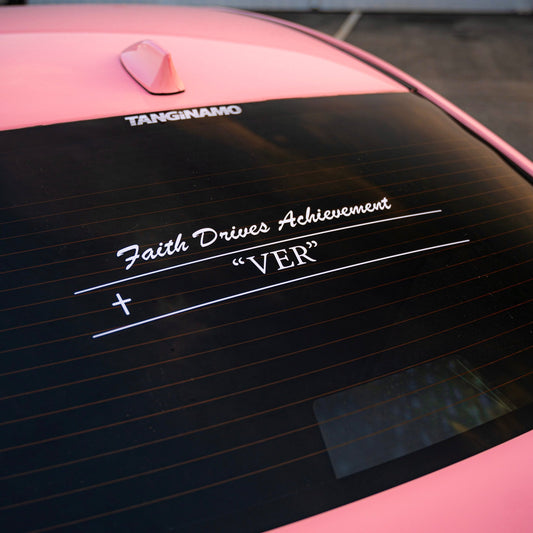 Faith Drives Achievement Large. (Decal)